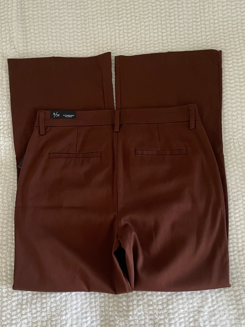Liverpool | Kelsey Wide Leg Trouser in Saddle Brown | Women’s Pant | NWT - Picture 5 of 15